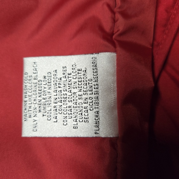 Quilted,red, size large, marvin richards, car coat, fingertip length. - Picture 7 of 7